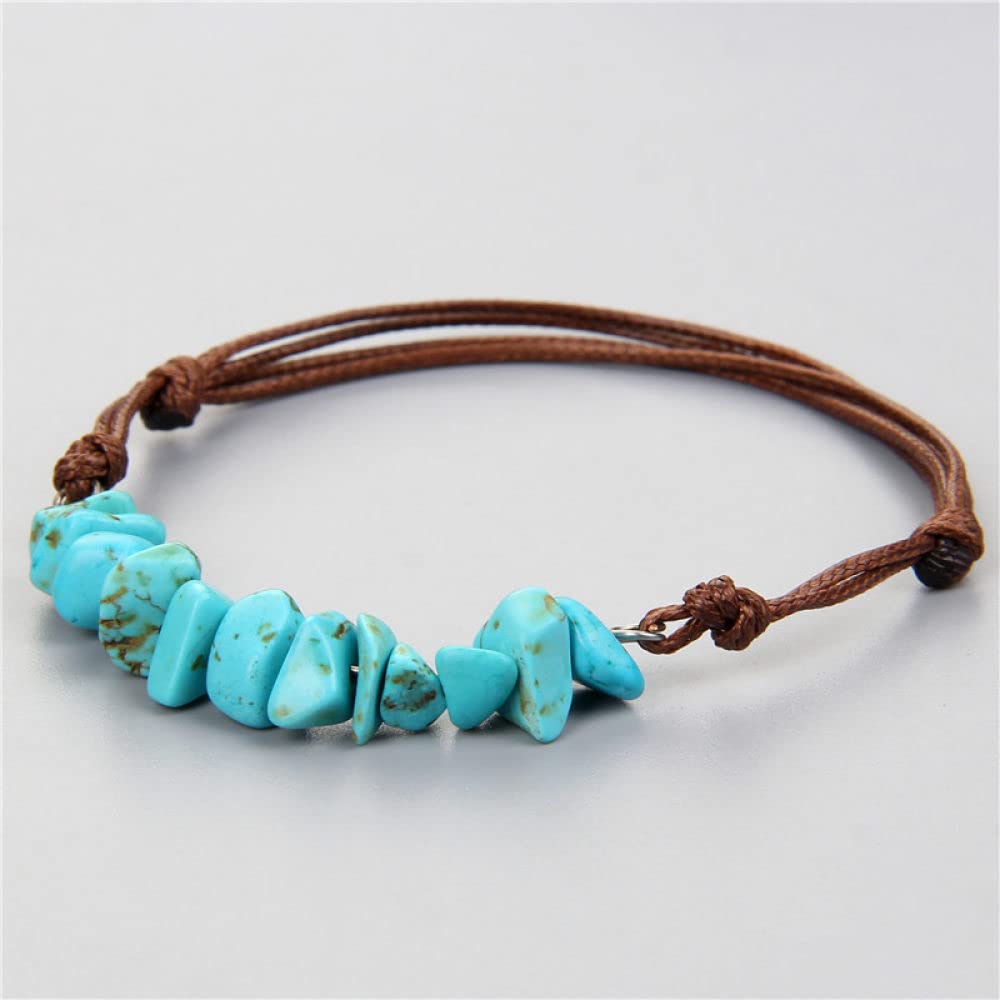 Chakra Armband, Natuurlijke Blauwe Turquoise Steen Armbanden