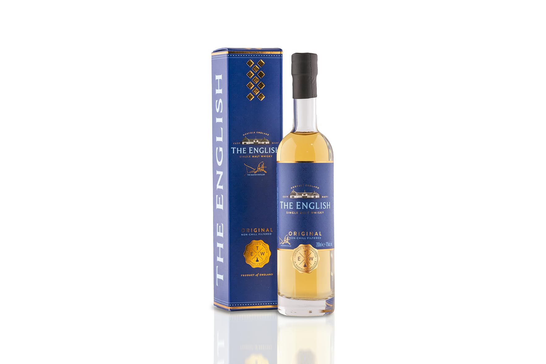 The English NAS: Original Single Malt Whisky, 43% vol, 20cl Gift Box