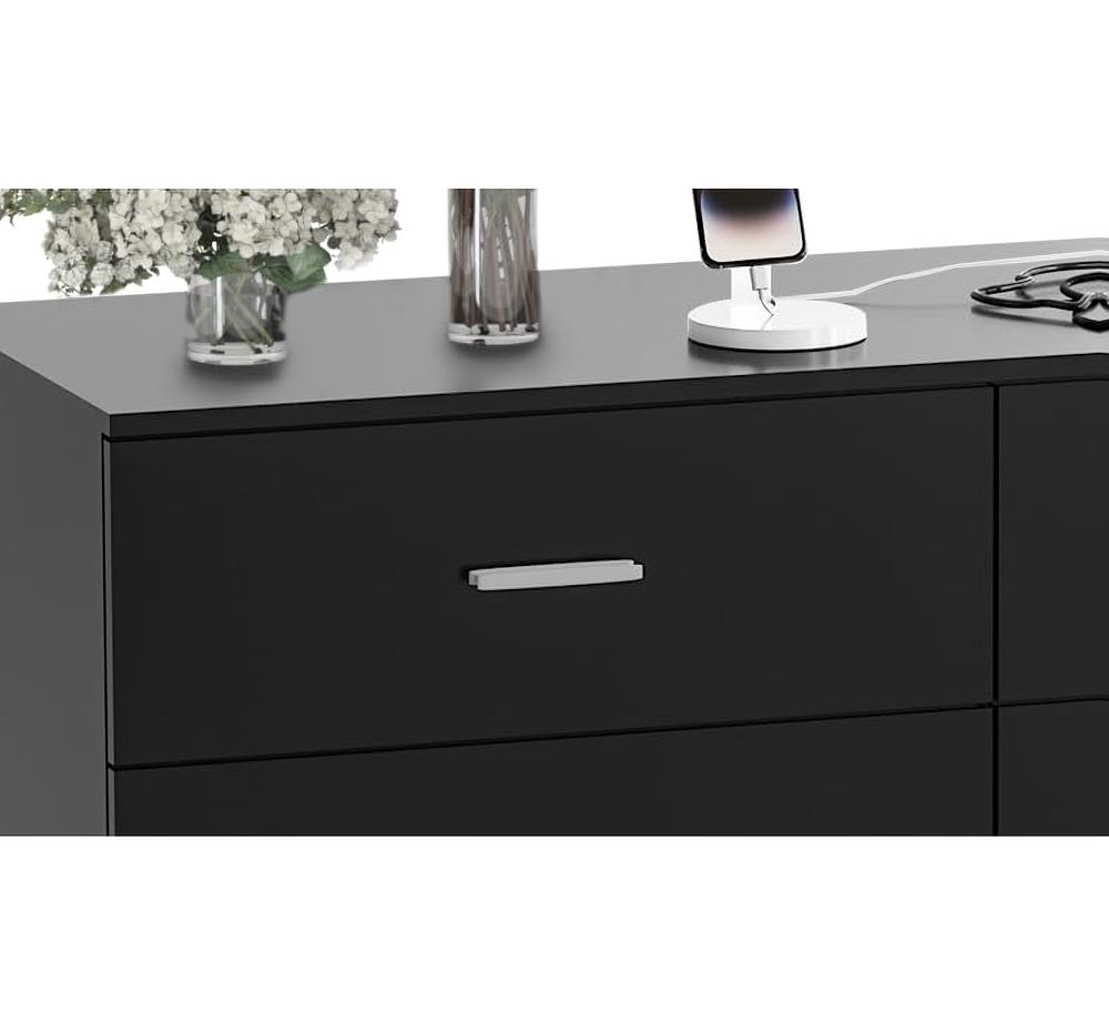 Amazon.com: FJTJBSI Dresser with Power Outlets Wooden 6 Drawer
