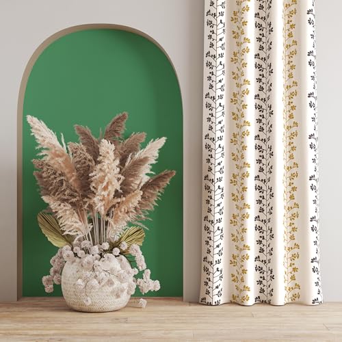 Image of Ultimate Trends Polyester Room Darkening Curtains for Doors and Window, Eyelets Curtain Block Up to 65% to 70% Sunlights, 5 FEET Packof 2,Yellow Grey