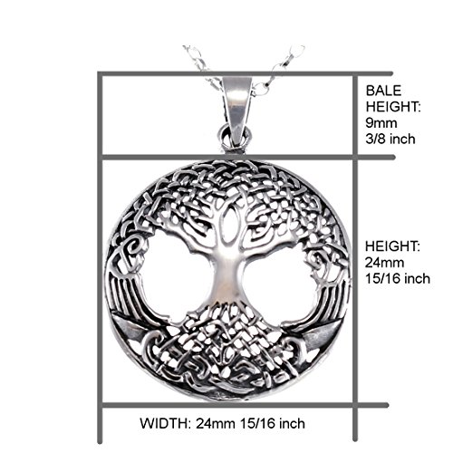 Ciondolo albero della vita in argento Sterling con...