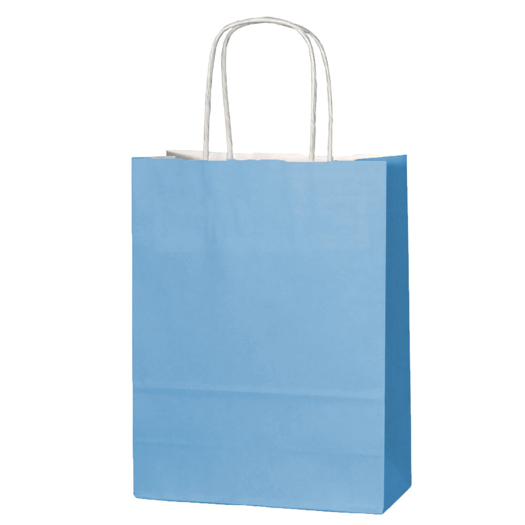 Thepaperbagstore 10 Dusty Blue Paper Party Bags With Handles - 18x22x8cm - Colourful Paper Gift Bags for Kids and Adults Parties, Birthdays, Weddings, Baby Showers, Hen Parties and Sweets — image 1