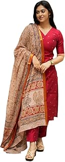 GoSriKi Kurta Sets for Women Rayon Viscose Printed | Kurti Set for Woman | Kurta Pant Dupatta Set | Straight Kurti | V Nec Price In India