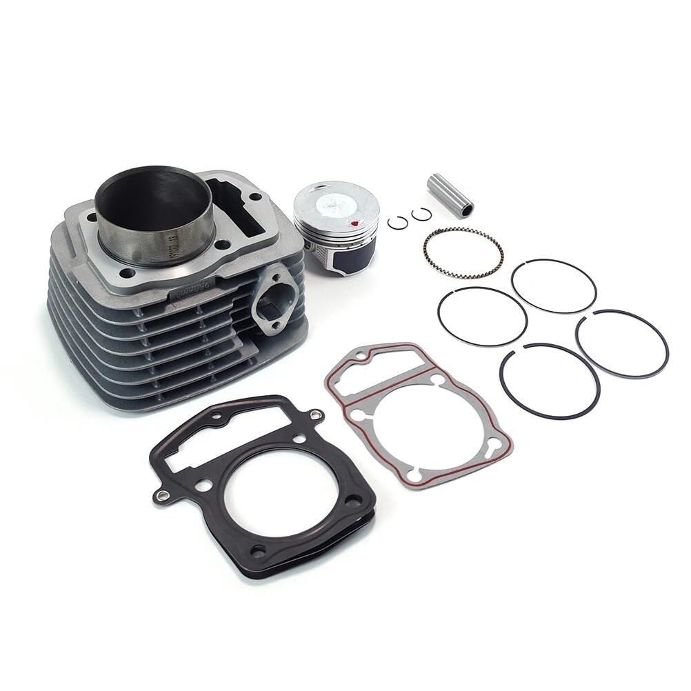 Anillo de Sellado, Junta de Base de Culata de pistón de Bloque de Kit de Cilindro de 65,5 mm Compatible con CB223S CRF230 XR230 FTR CB250D-G (Bloque de Cilindro)(Piston Rings Pin Set)