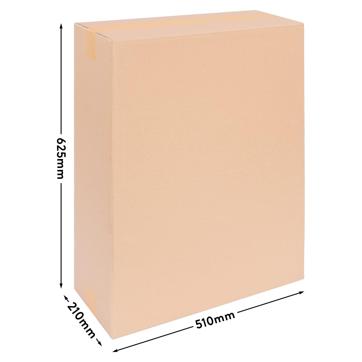 verpacking Faltkartons 505 x 205 x615 mm Braun (Außenmaß 510 x 210 x 625 mm) variable Höhe bei 200/300 mm KK 118 2-wellig Versandkarton Waren DHL Paket DPD GLS Hermes Kartons (15 Stück)