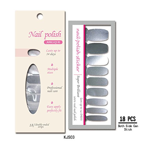 18 strips metallic effect Nail Art Transfer Decals Sticker