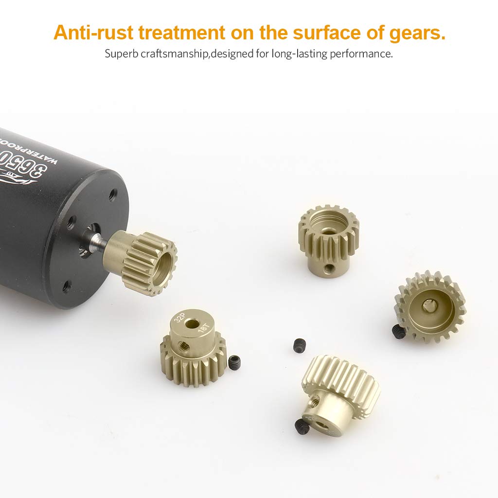 QUARKZMAN 5Pièces Pignon Moteur 32Dp M0,8 Arbre De 3,175 Mm
