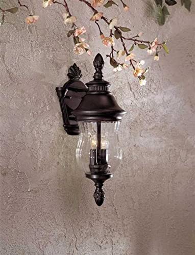 Image of Minka Lavery Outdoor Wall Light 8905-94 Newport Cast Aluminum Exterior Wall Lantern, 80 Watts, Heritage