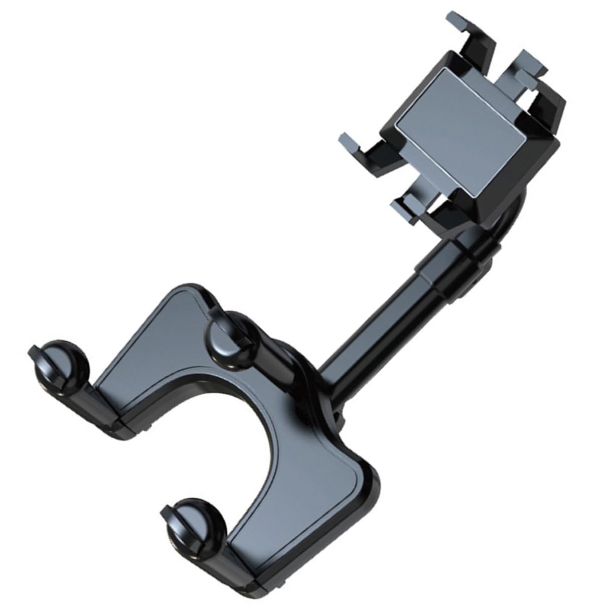 HOMSFOU Supporto per Telefono da Auto da Cruscotto Regolabile, Supporto Gps Stabile per Cellulare, Montaggio Sicuro per Veicoli, Compatibile Smartphone, Colore Nero