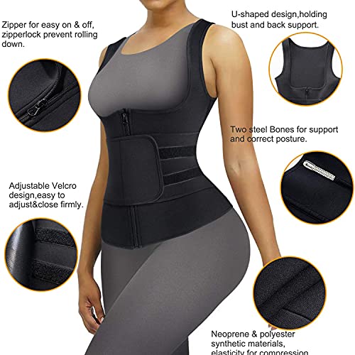 Gotoly-Sauna-Suit-for-Women-Body-Shaper-Neoprene-Sauna-Sweat-Vest-Waist-Trainer-Zipper-Tank-Top-Vest-with-Adjustable-Belts