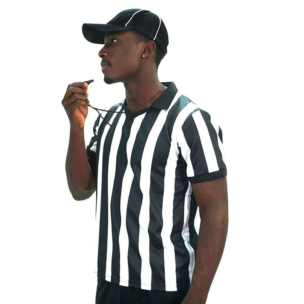Buy Professional Referee Uniform Black & White Striped Referee Jersey