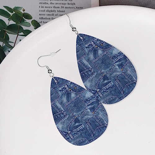 Faux Leather Earrings, Teardrop Dangle Earrings, Lightweight Dangle For Women4