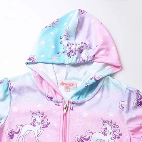 Image of QPANCY Girls Long Sleeve Dresses Unicorn Mermaid Cat Swing Fall Winter Clothes