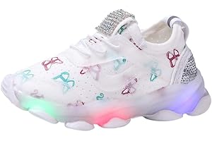 Zapatos Con Luces Para Niñas: Zapatillas Luminosas Con Mariposas Y Cristales