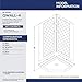 DreamLine 38 in. x 38 in. x 76 3/4 in. H Neo-Angle Shower Base and QWALL-4 Acrylic Corner Backwall Kit in White, DL-6045C-01