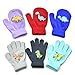 Anyingkai 6 paires Gants Tricotés pour Enfants,Ficelle Gants Enfant,Ficelle Gant,Gants en Tricot,Gants D'hiver Enfant,Moufle Enfant,Gants en Tricot Bébé,Moufle Hiver (B)