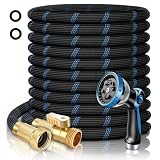 50FT Garden Hose Ultra Lightweight, 2026 Exclusive New Version Non Expandable Water Hose, Tough & Flexible, Abrasion Resistant for Yard Watering, Lawn Care, Pet Washing, Marine & Camper Use, 50FT