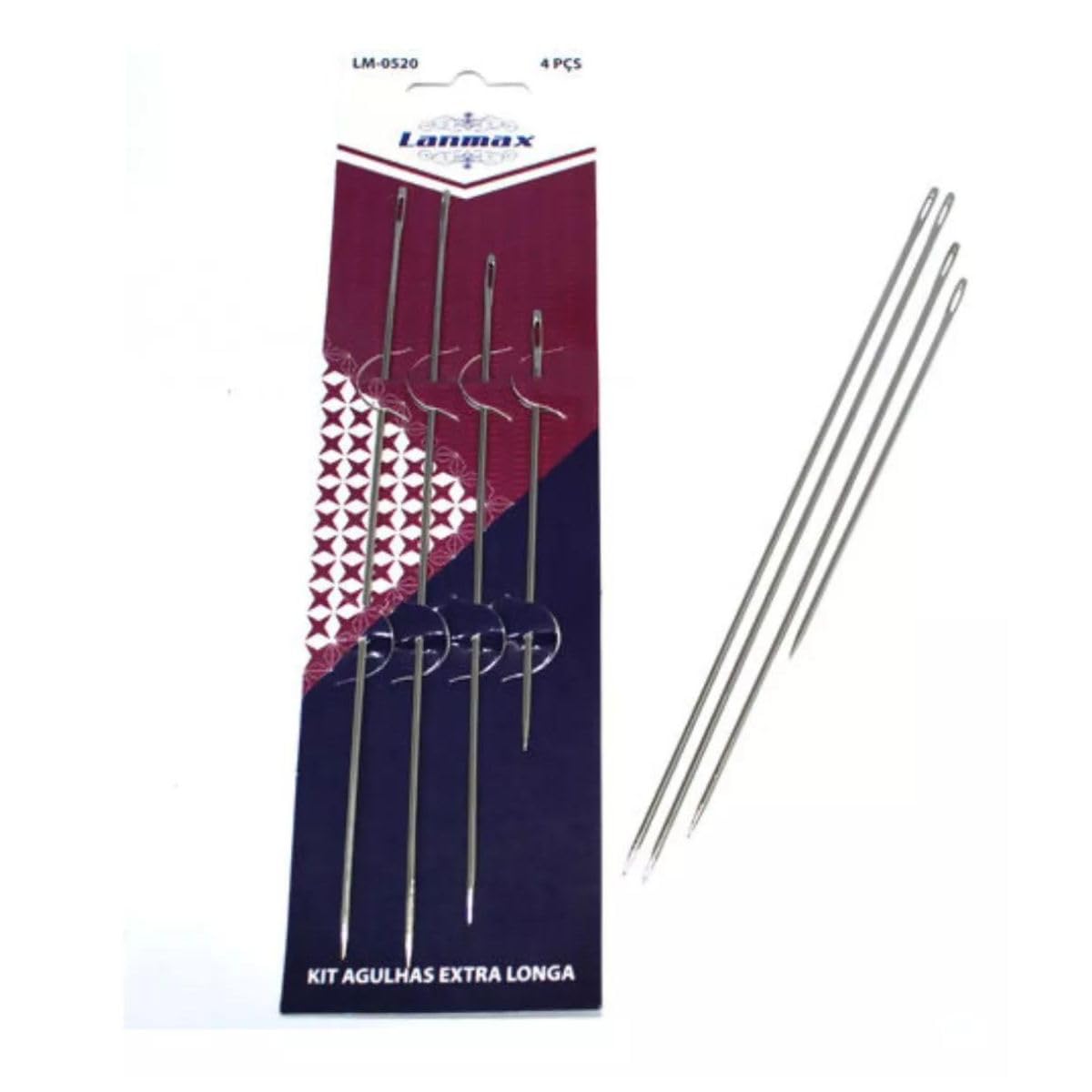 Kit De Agulha de mão grandes P/Costurar Boneca 4 Medidas Lm-0520