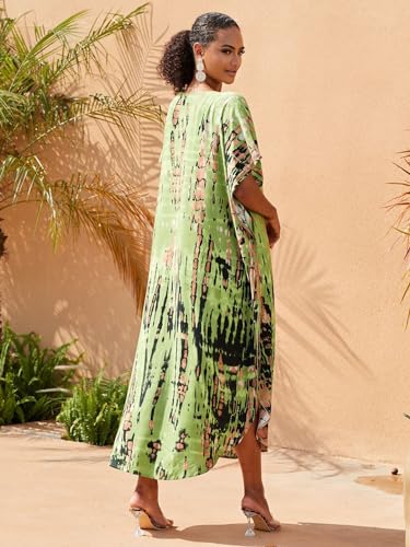 Image of Kaftan Dresses for Women Plus Size Bathing Suit Cover up Caftan Maxi Beach Dresses
