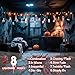 FFZZKJ Halloween Party Decorations with 11FT Halloween Lights String and 15 Fake Props, 8 Modes Timer Waterproof Indoor Outdoor Battery Operated, Orange