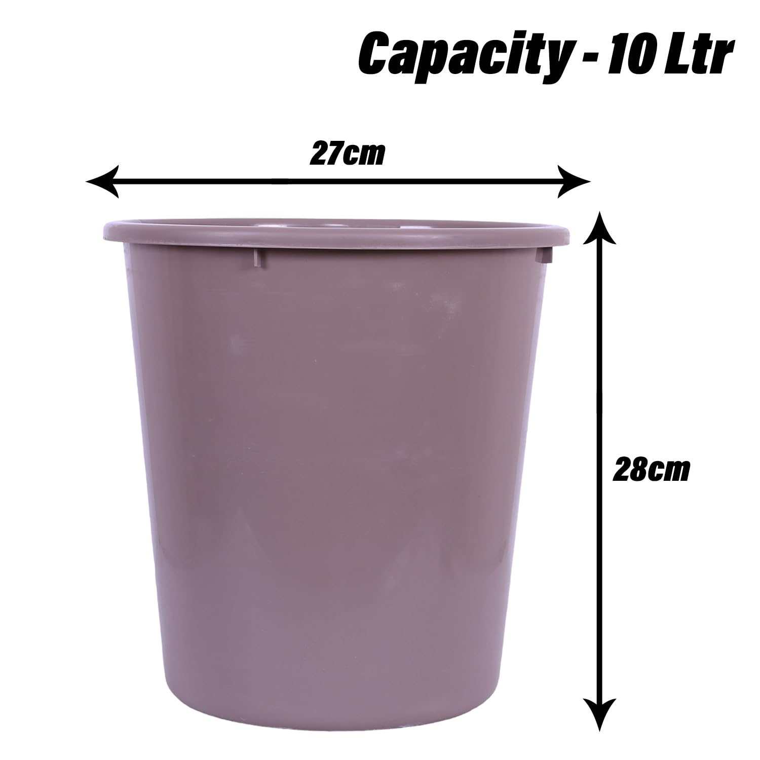 Kuber Industries 10L Brown Plastic Dustbin - Buy Now! -3