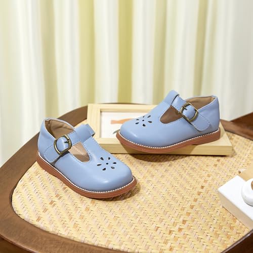 Image of Flaryzone Toddler Little Girl Mary Jane School Uniform Oxfords Flat Dress Shoes