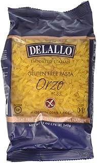 Delallo Gluten Free Corn & Rice Pasta Orzo No.65 -- 12 oz