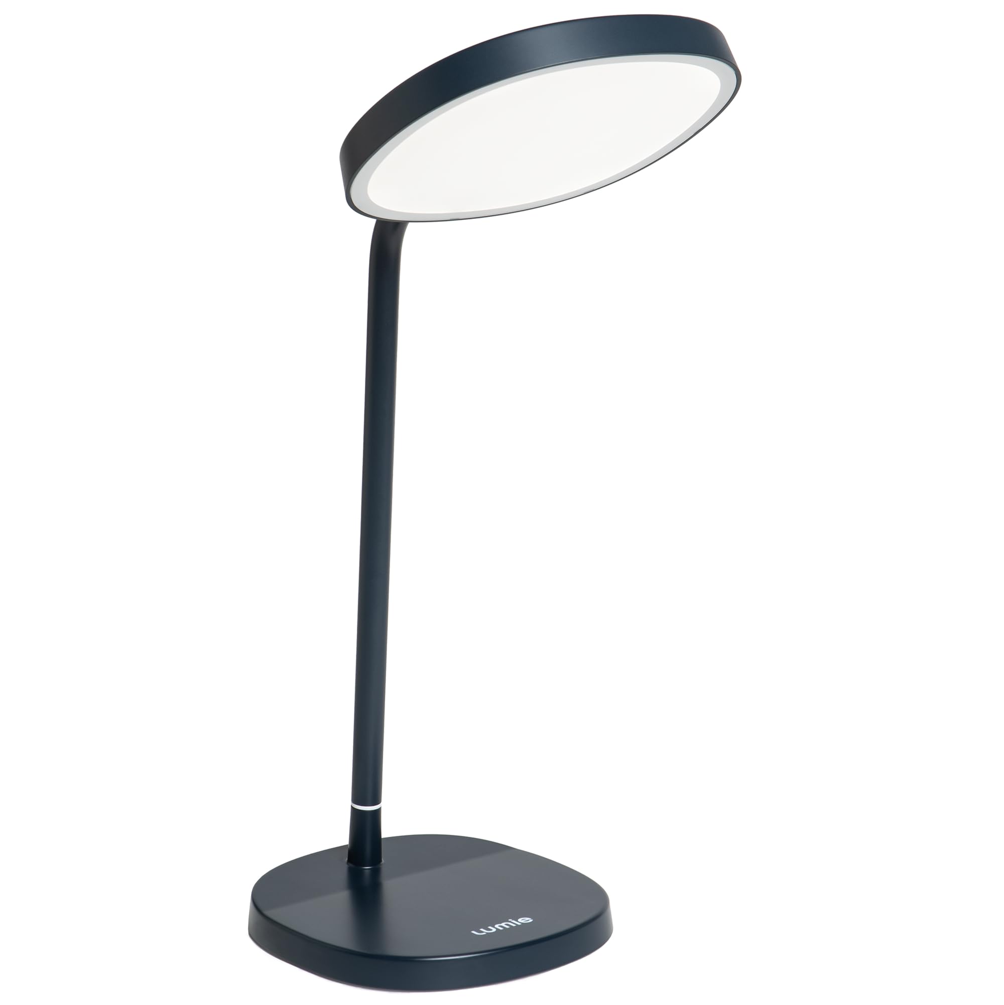 Lumie Task | Lampe LED thérapie lumineuse, réglable, anti-déprime hivernale, éclairage cristallin, confort visuel, meilleure humeur et énergie | Bleu Charbon