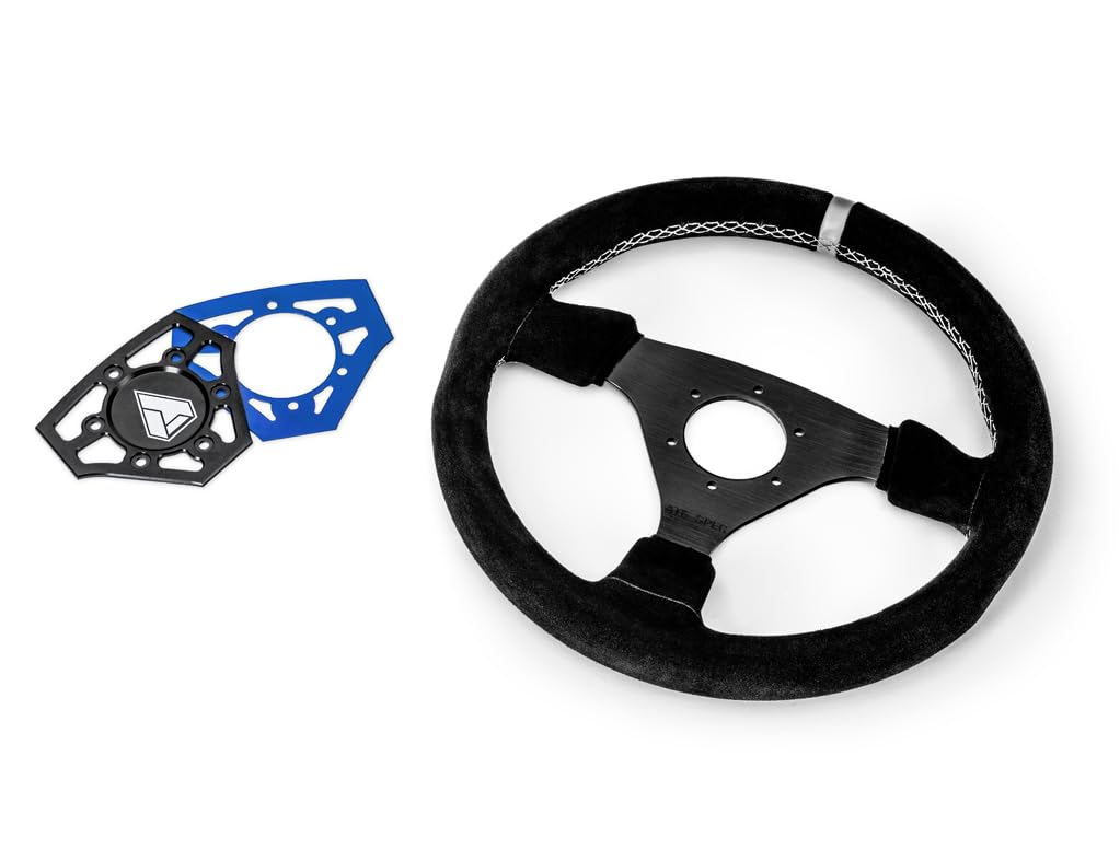 Assault Industries Navigator Suede Steering Wheel- BL PLT/Embroidery (Suede)