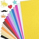 【PREMIUM QUALITÄT 】Unser Glitzerpapier ist aus dickem Karton (250 GSM) hergestellt, leicht zu schneiden, zu falten und in eine Vielzahl von Formen zu kleben, was Vielseitigkeit und Haltbarkeit für verschiedene Bastelanwendungen gewährleistet