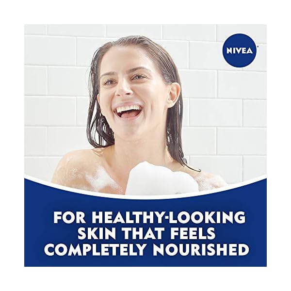 NIVEA Basil and White Tea Body Wash with Nourishing Serum, 20 Fl Oz Bottle