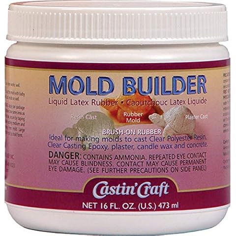 Environmental Technology Mold Builder Liquid Latex Rubber, Off White,16 oz / 473 ml Cover