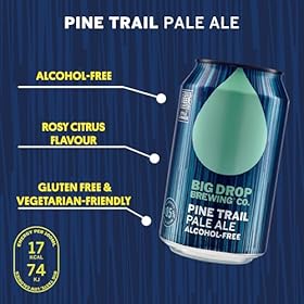 Big Drop Pine Trail Pale Ale - Naturally Brewed Alcohol Free Pale Ale with a Citrusy Bite - Vegetarian & Gluten Free (12 x 330ml Cans) – Big Drop