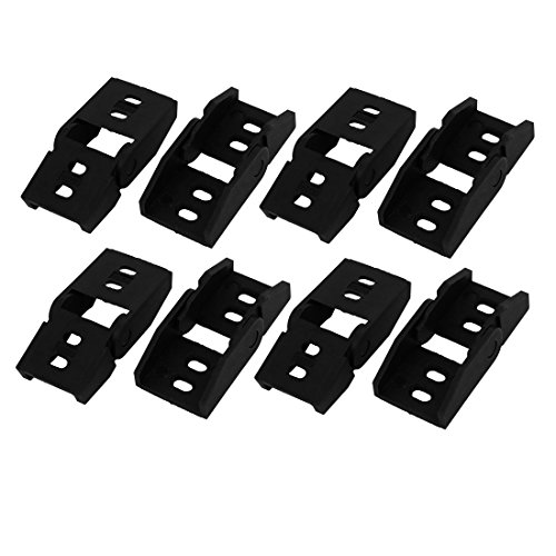 Aexit 8pcs 10mmx20mm Electrical equipment Black Plastic Cable Drag Chain Wire Carrier