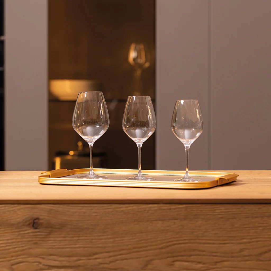 Zafferano Solution Goblet - Copa de vino blanco hecha a mano para vino blanco, vino espumoso y vino tinto, apto para lavavajillas hasta 60 °C, elegante copa para degustación de vino, 430 ml.