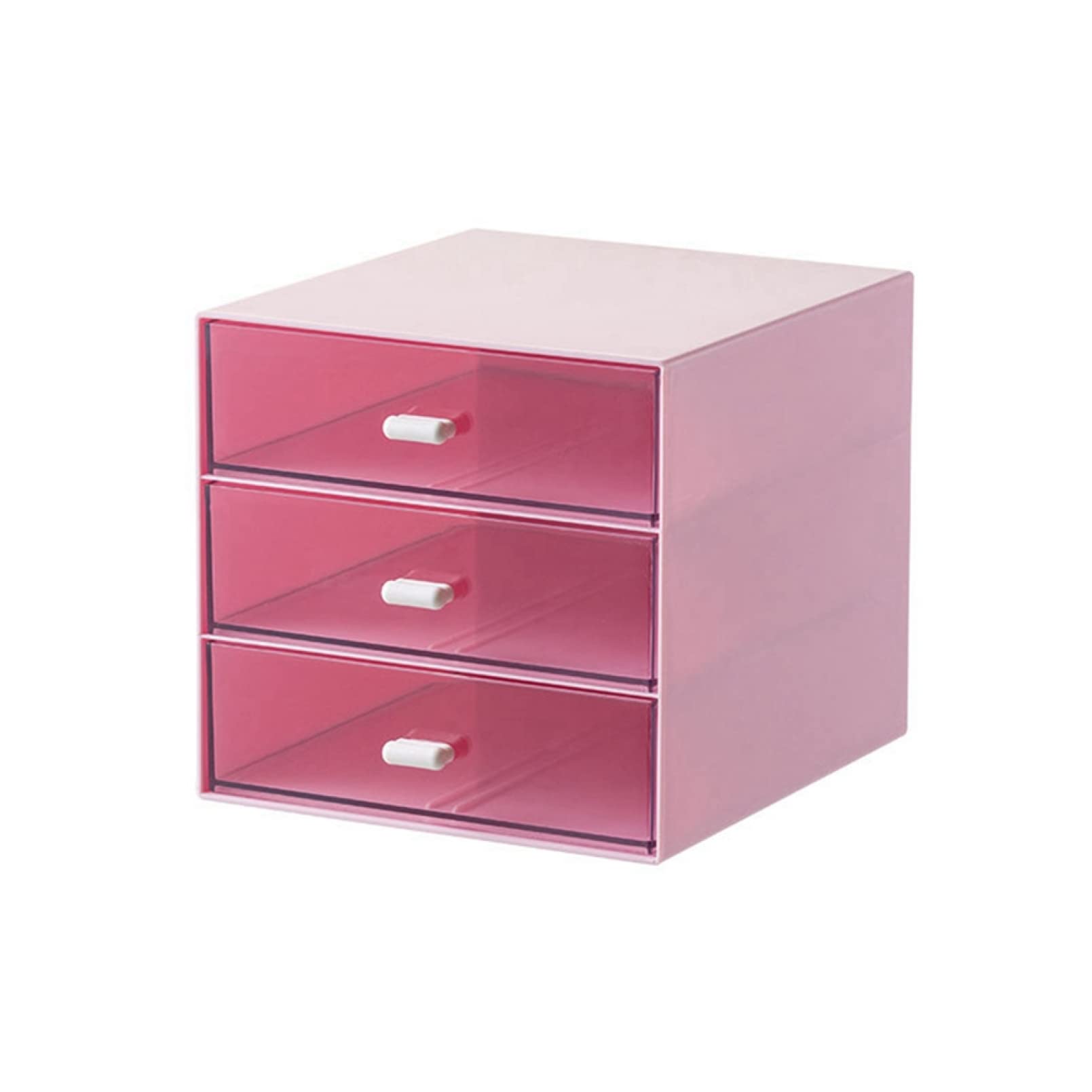 Amazon｜収納ボックス 引き出し 小物入れ 大容量 4段 透明 ピンク 収納