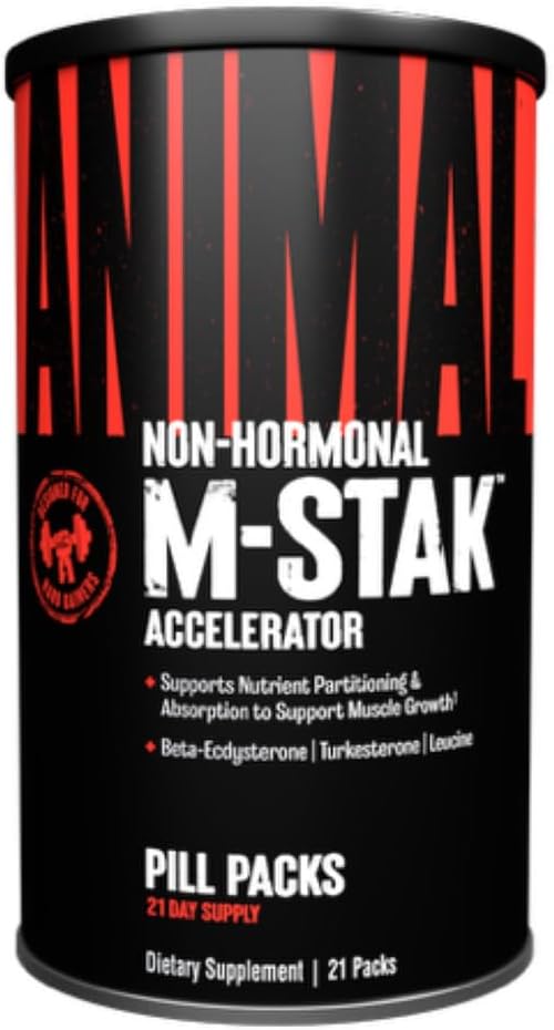 Animal M-Stak – Muscle Builder and Anabolic Mass Gainer Supplement for Bodybuilding – Lean Muscle