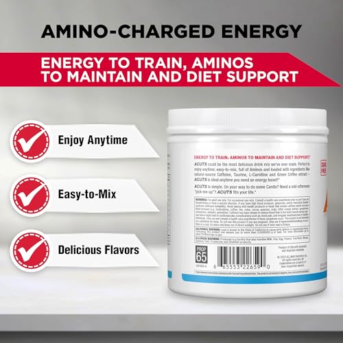 Image of ALLMAX ACUTS Amino Energy Powder, 30 Servings, Blue Raspberry