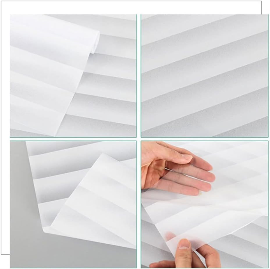 Window Privacy Film Window Film Imitation Blinds Electrostatic Frosted Glass Sticker Bathroom Bathroom Window Anti-peep Shading Heat Insulation Window Film Blackout Window Film Window Films (Color :