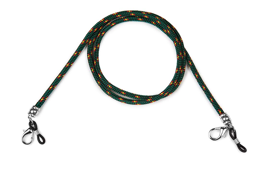 HISPANIA COLORS SINCE MMXI SPAIN Pack de 2 colgantes para gafas y mascarillas - cordón náutico con motivos de la bandera de España