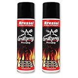 Brestol TRENNSPRAY Grill 2X 200 ml (7552.2) - Trennfett zum Grillen Antihaftspray Grillspray Trennmittel Grillen Vegan