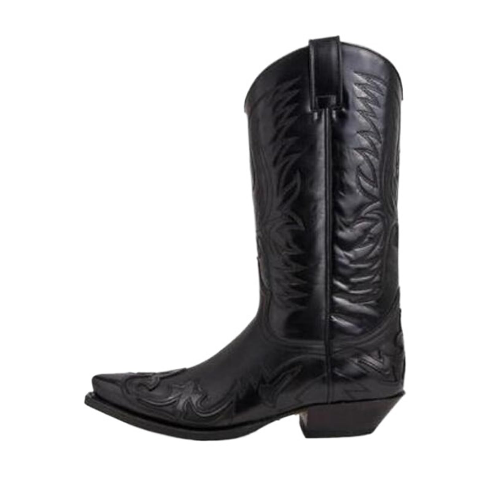 Botas Cowboy Botas de Hombre Vaquero Cuero Moda Motocicleta tacón Medio Casual