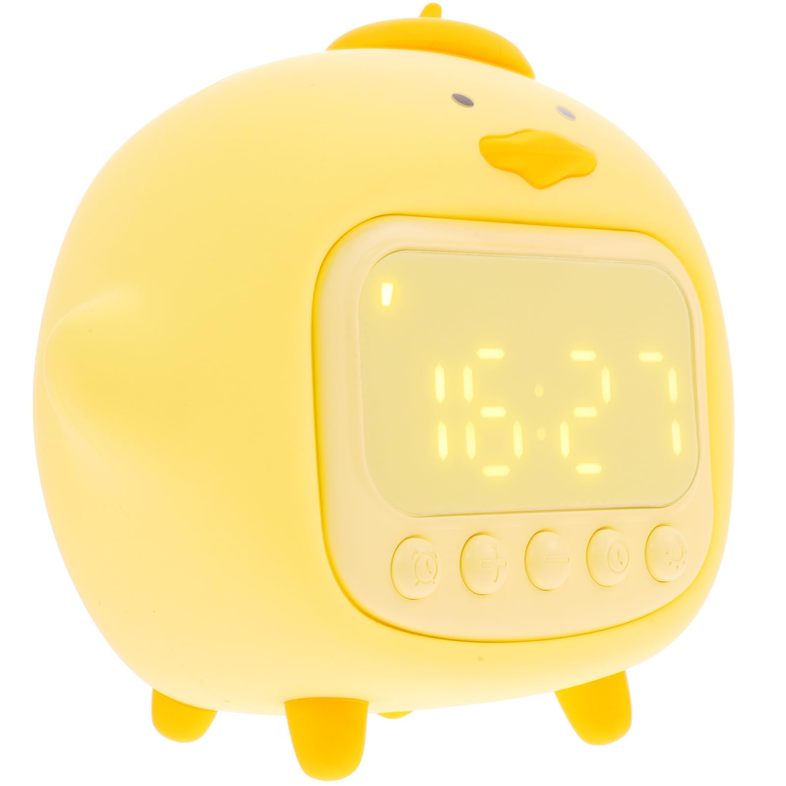 Operitacx Veilleuse LED en Silicone Forme Canard Jaune Fonction Réveil et Câble USB pour Chambre D'garçon et Filles, Décoration Créative et Lumière de Nuit Douce