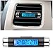TOTMOX 2 in 1 Orologio Elettronico per Auto Termometro Luminoso, Retroilluminazione Clip-on Clock Automotive Digital Monitor LCD Termometro per Auto