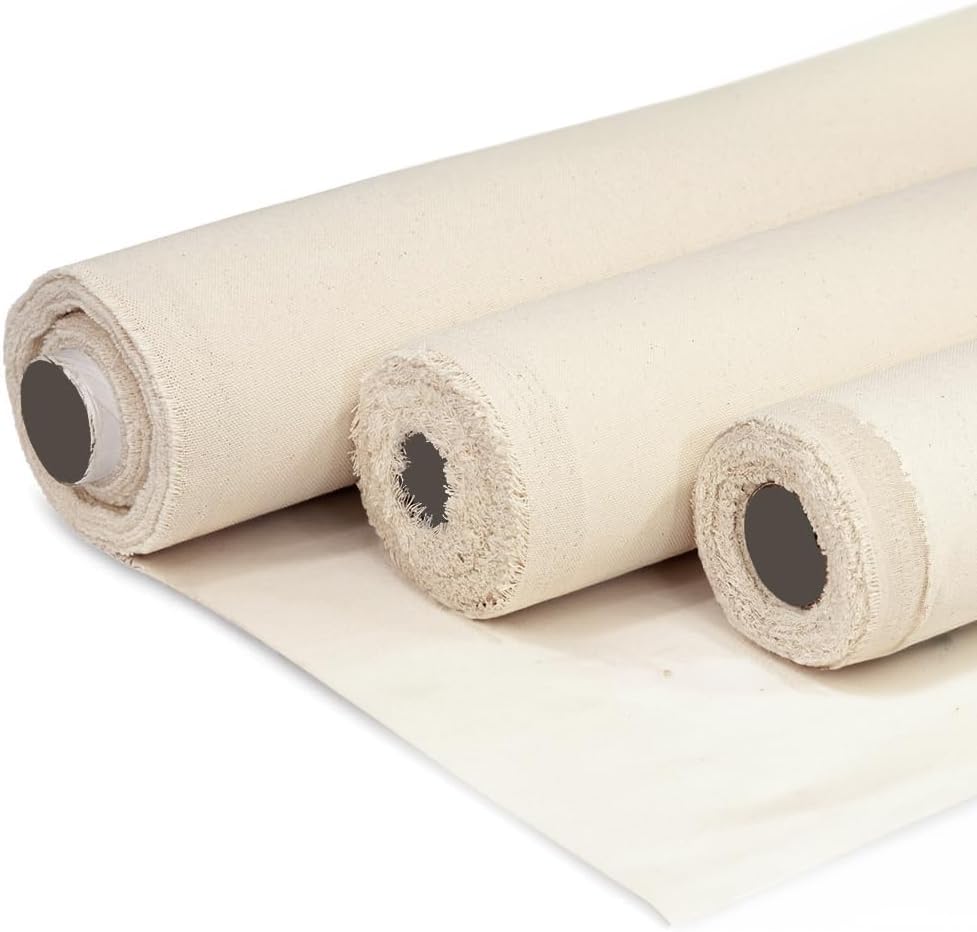 Barcelonetta | Canvas Fabric | Cotton Duck | Thick & Heavy | Natural 12oz | 62'' Wide | Arts & Crafts, Backings, Covers, Placemats (3 Yard)