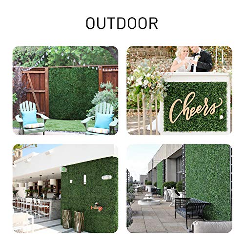 WINWEND Artificial Boxwood Panels Topiary Hedge Plant, 6PCS 20 x 20 Inch Privacy Hedge Screen, Grass Wall Decor for Garden, Home, Fence, Backyard - Thumbnail 6