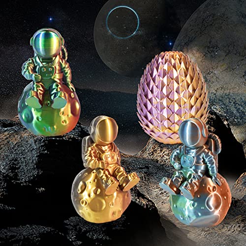 Image of iSANMATE 3D Printer Filament, Tri-Color PLA Filament 1.75mm Bundle, Color Changing PLA Rainbow Filament, Coextrusion Silk PLA + /- 0.03 mm, 250g x 4 Spool