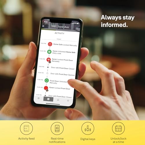 Yale - Linus Smart Lock L2 - Silber - 05/103210/SI - Schlüsselloser Zugang - DIY-Installation - Fernverriegelung/-entriegelung | Virtuelle Schlüssel - Echtzeit-Benachrichtigungen - Yale Home App – Bild 6