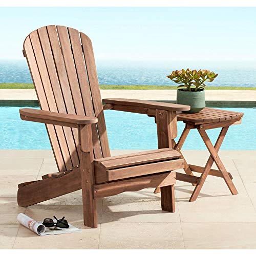 Teal Island Designs Cape Cod Natural Wood Adirondack Chair - Image 3