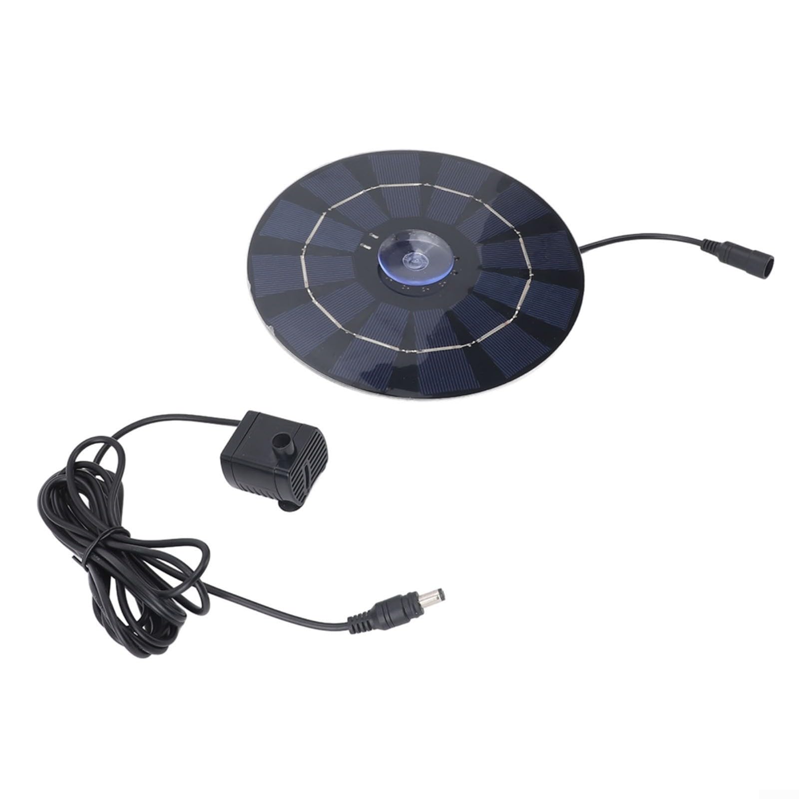 Fontaine solaire 10W sans fil avec panneau noir pour bassin et jardin